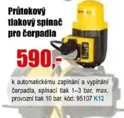 EVA Průtokový tlakový spínač pro čerpadla nabídka