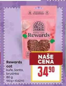 Billa Rewards cat kuře, šanta, brusinka nabídka