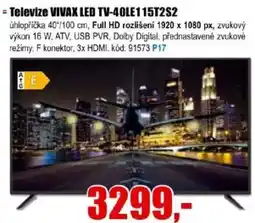 EVA Vivax led tv-40le1 15t2s2 nabídka