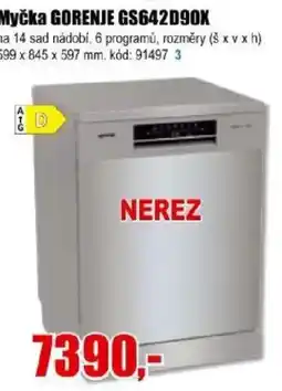EVA Gorenje myčka gs642d90k nabídka