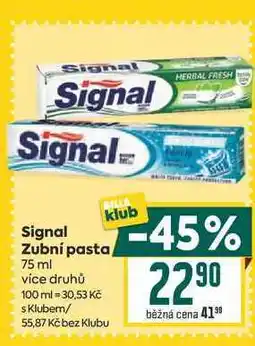 Billa Zubní pasta nabídka