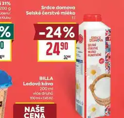 Billa Srdce domova Selské čerstvé mléko nabídka