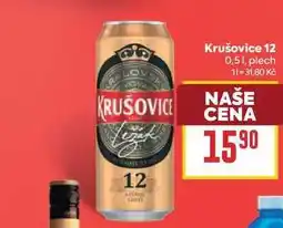 Billa Krušovice 12 0,51, plech nabídka