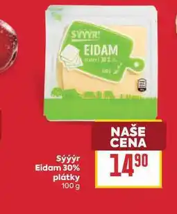 Billa Sýýýr Eidam 30% plátky nabídka