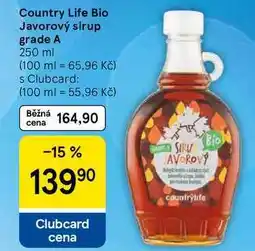 Tesco Country Life Bio Javorový sirup grade A nabídka