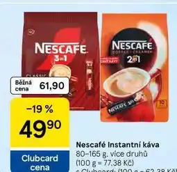 Tesco Nescafé Instantní káva nabídka