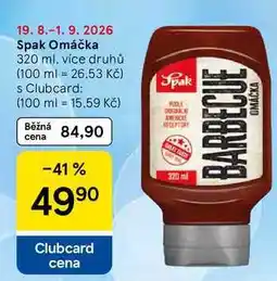 Tesco Spak Omáčka, 320 ml, více druhů nabídka