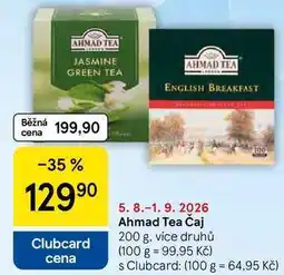 Tesco Ahmad Tea Čaj, 200 g, více druhů nabídka
