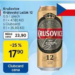 Tesco Krušovice Královský ležák 12 nabídka