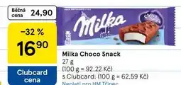 Tesco Milka Choco Snack nabídka