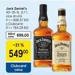 Tesco Jack Daniel's 40-35 % nabídka