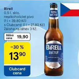 Tesco Birell Světlé pivo nealkoholické světlé nabídka