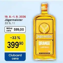 Tesco Jägermeister 33% nabídka