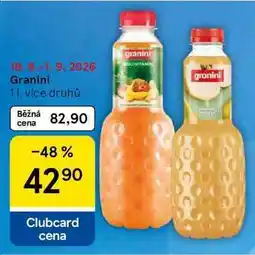 Tesco Granini nabídka
