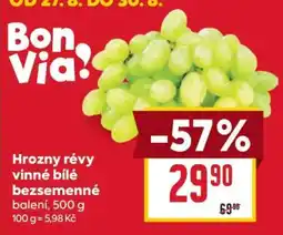 Billa Hrozny révy vinné bílé bezsemenné nabídka