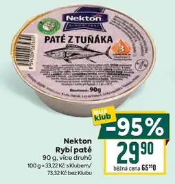 Billa Nekton rybí paté nabídka