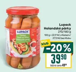 Billa Lupack holandské párky nabídka