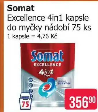 Somat Excellence 4in1 kapsle do myčky nádobí 75 ks