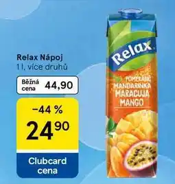 Tesco Relax Nápoj nabídka