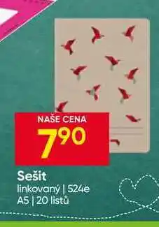 Hruška Sešit linkovaný 524e A5 20 listů nabídka