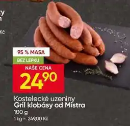 Hruška Kostelecké uzeniny Gril klobásy od Mistra nabídka