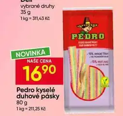 Hruška Pedro kyselé duhové pásky nabídka