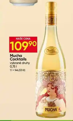 Hruška Mucha Cocktails vybrané druhy nabídka