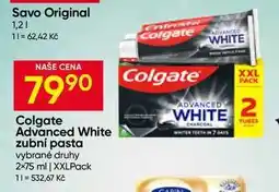 Hruška Colgate Advanced White zubní pasta vybrané druhy 2× nabídka