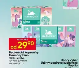 Hruška HARMONY Hygienické kapesníky Dino 150 ks nabídka