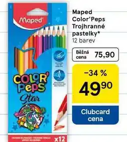 Tesco Maped Color'Peps Trojhranné pastelky, 12 barev nabídka