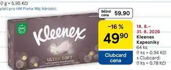 Tesco Kleenex Kapesníky, 64 ks nabídka