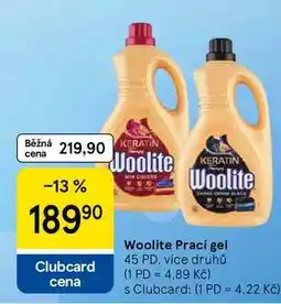 Tesco Woolite Prací gel, 45 PD, více druhů nabídka