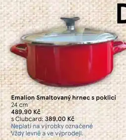 Tesco Emalion Smaltovaný hrnec s poklicí, 24 cm nabídka