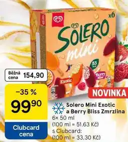 Tesco Solero Mini Exotic a Berry Bliss Zmrzlina nabídka
