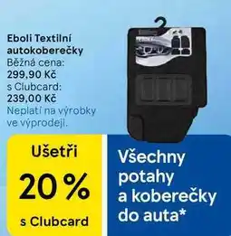 Tesco Eboli Textilní autokoberečky nabídka