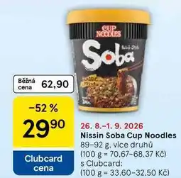 Tesco Nissin Soba Cup Noodles nabídka