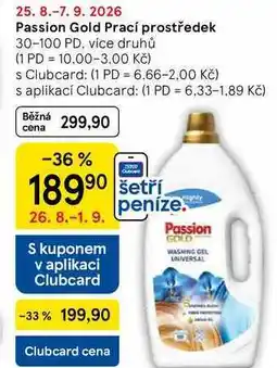 Tesco Passion Gold Prací prostředek, 30-100 PD, více druhů nabídka