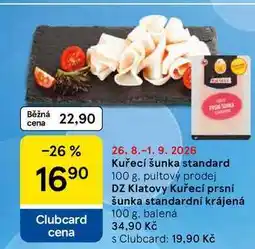 Tesco Kuřecí šunka standardní krájená nabídka