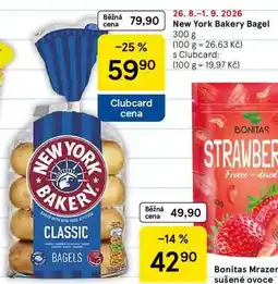 Tesco New York Bakery Bagel nabídka