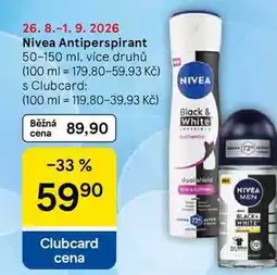 Tesco Nivea Antiperspirant nabídka