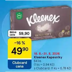 Tesco Kleenex Kapesníky, 64 ks nabídka