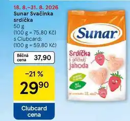 Tesco Sunar Svačinka srdíčka nabídka