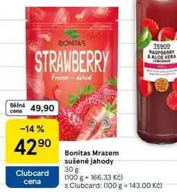 Tesco Bonitas Mrazem sušené jahody nabídka