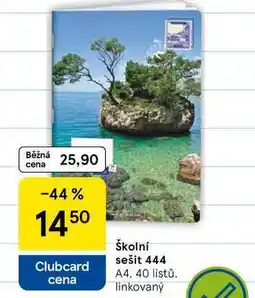 Tesco Školní sešit 444, A4, 40 listů, linkovaný nabídka