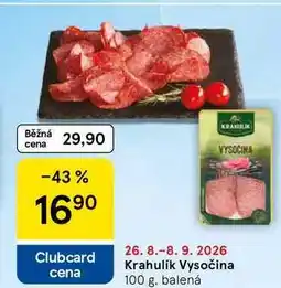 Tesco Krahulík Vysočina nabídka