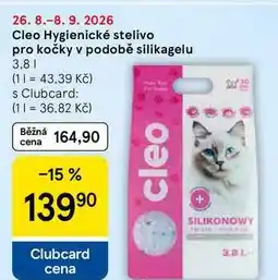 Tesco Cleo Hygienické stelivo pro kočky v podobě silikagelu nabídka