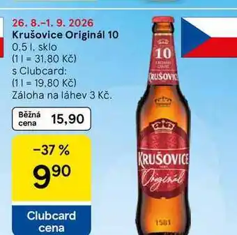 Tesco Krušovice Originál 10 nabídka