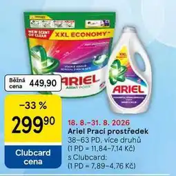 Tesco Ariel Prací prostředek, 38-63 PD nabídka