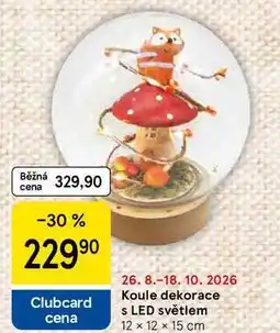 Tesco Koule dekorace s LED světlem 12 x 12 x 15 cm nabídka