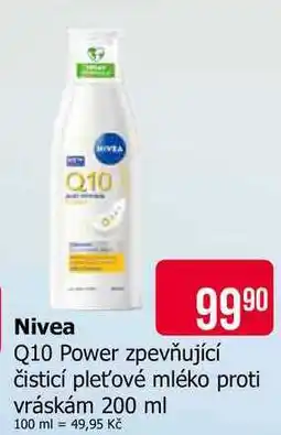 Teta Nivea Q10 Power zpevňující čisticí pleťové mléko proti vráskám nabídka